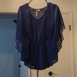 Winged Blue Blouse